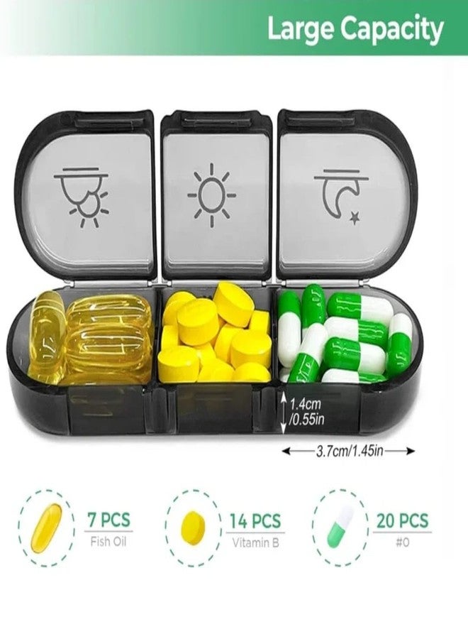 GKDARED علبة تنظيم الأدوية من جي كي داريد، تكفي لـ 7 أيام و3 مرات في اليوم | علبة تنظيم الأقراص | علبة تنظيم الأدوية الأسبوعية للسفر والمنزل | علبة تنظيم وتخزين الأدوية (حجم كبير) - Image 2